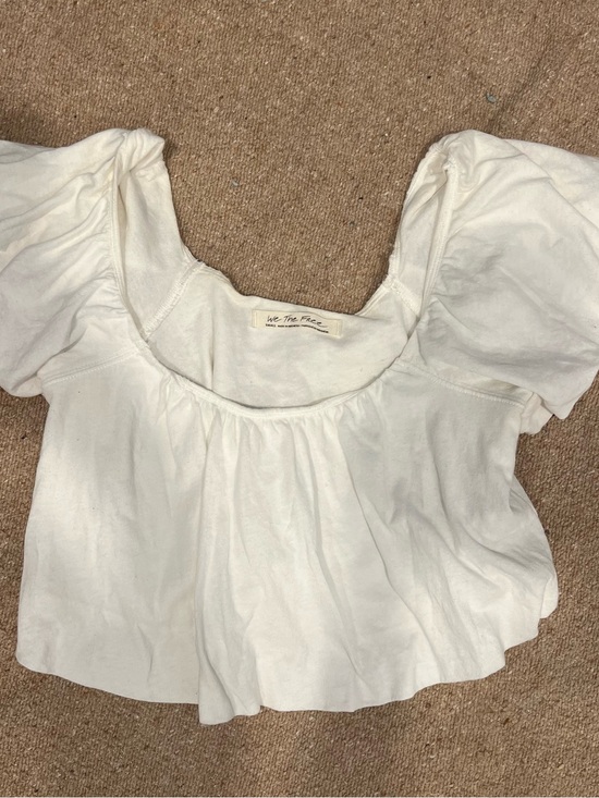 We The Free Tops - We The Free White Puff SleeveTop